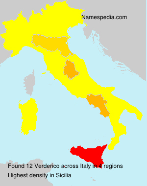 Surname Verderico in Italy Surname Verderico in Italy