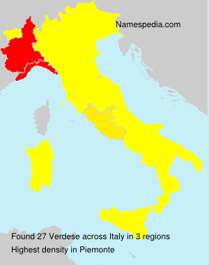 Surname Verdese in Italy Surname Verdese in Italy