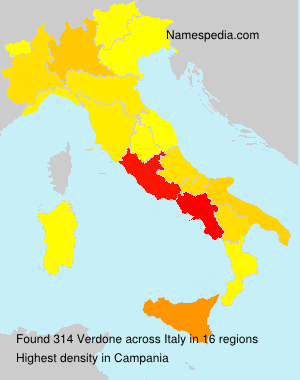 Surname Verdone in Italy