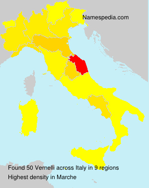 Surname Vernelli in Italy Surname Vernelli in Italy