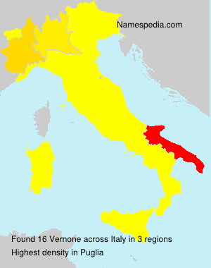 Surname Vernone in Italy Surname Vernone in Italy