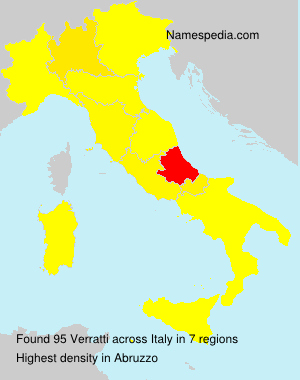 Surname Verratti in Italy Surname Verratti in Italy