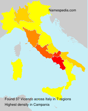 Surname Vicenzo in Italy Surname Vicenzo in Italy