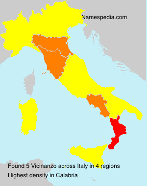 Surname Vicinanzo in Italy Surname Vicinanzo in Italy