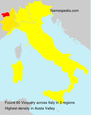 Surname Vicquery in Italy Surname Vicquery in Italy