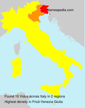 Surname Vidus in Italy Surname Vidus in Italy