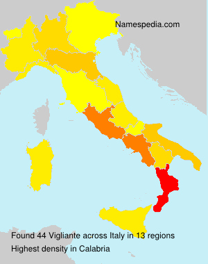 Surname Vigliante in Italy Surname Vigliante in Italy