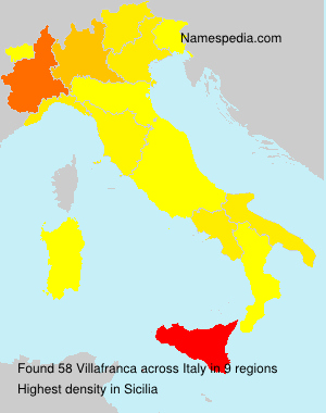 Surname Villafranca in Italy Surname Villafranca in Italy