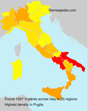 Surname Violante in Italy Surname Violante in Italy