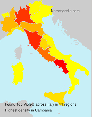 Surname Violetti in Italy Surname Violetti in Italy