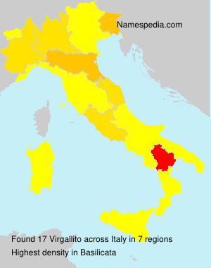 Surname Virgallito in Italy Surname Virgallito in Italy