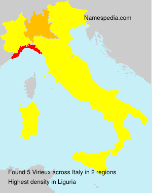 Surname Virieux in Italy Surname Virieux in Italy