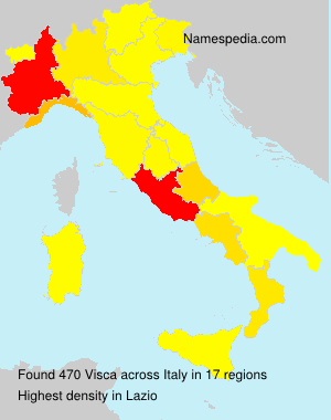 Surname Visca in Italy Surname Visca in Italy