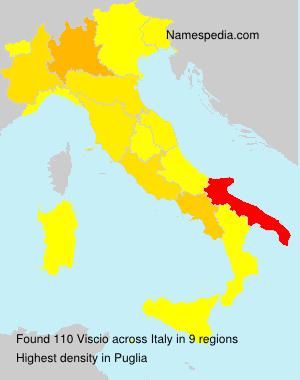 Surname Viscio in Italy Surname Viscio in Italy