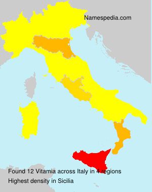 Surname Vitamia in Italy Surname Vitamia in Italy