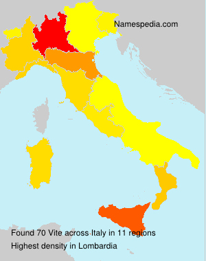 Surname Vite in Italy Surname Vite in Italy