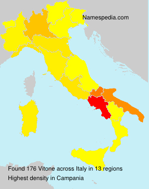 Surname Vitone in Italy Surname Vitone in Italy