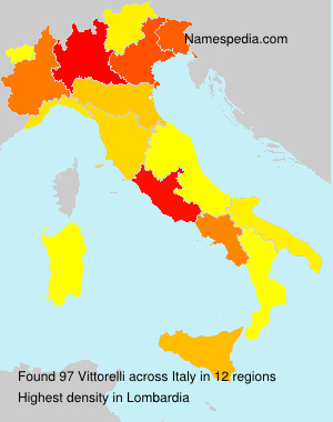 Surname Vittorelli in Italy