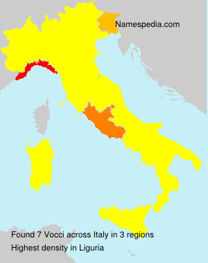 Surname Vocci in Italy Surname Vocci in Italy