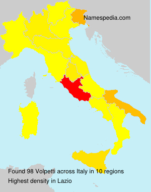 Surname Volpetti in Italy