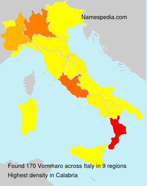 Surname Vommaro in Italy