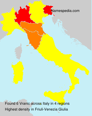 Surname Vranic in Italy Surname Vranic in Italy