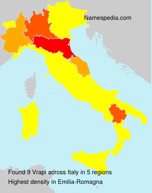 Surname Vrapi in Italy Surname Vrapi in Italy