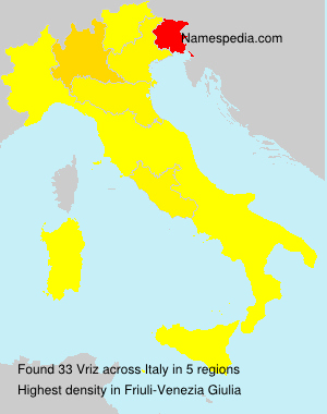 Surname Vriz in Italy Surname Vriz in Italy