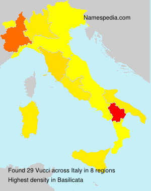 Surname Vucci in Italy