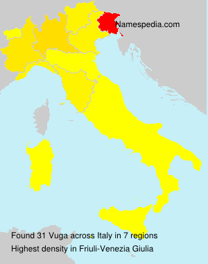 Surname Vuga in Italy Surname Vuga in Italy