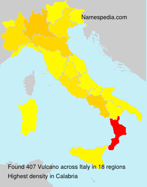 Surname Vulcano in Italy Surname Vulcano in Italy