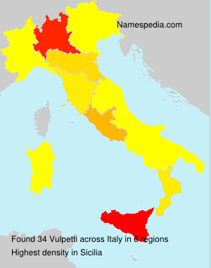 Surname Vulpetti in Italy Surname Vulpetti in Italy
