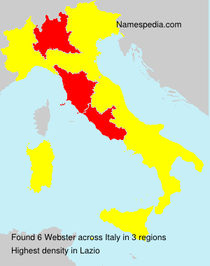Surname Webster in Italy Surname Webster in Italy