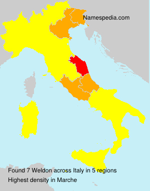 Surname Weldon in Italy Surname Weldon in Italy