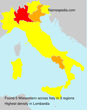 Surname Wiesemann in Italy Surname Wiesemann in Italy