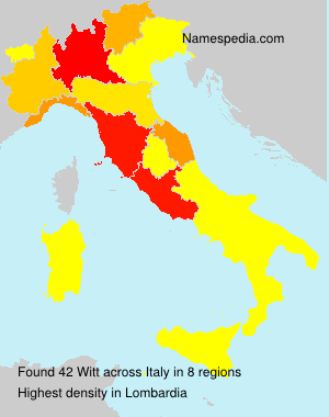 Surname Witt in Italy Surname Witt in Italy