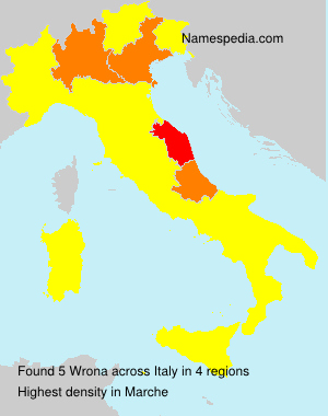 Surname Wrona in Italy Surname Wrona in Italy