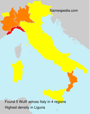 Surname Wulff in Italy Surname Wulff in Italy
