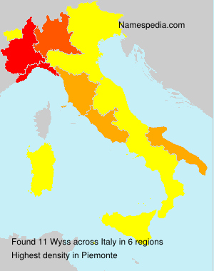 Surname Wyss in Italy Surname Wyss in Italy
