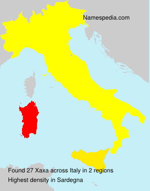 Surname Xaxa in Italy