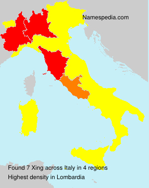 Surname Xing in Italy Surname Xing in Italy