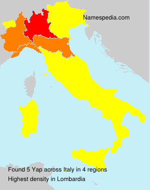 Surname Yap in Italy Surname Yap in Italy