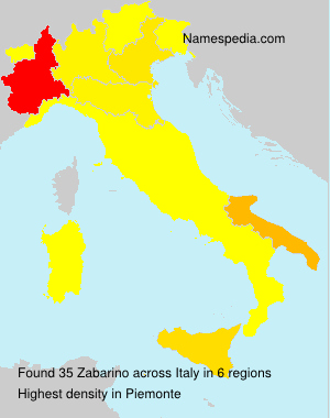 Surname Zabarino in Italy Surname Zabarino in Italy