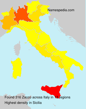 Surname Zacco in Italy Surname Zacco in Italy