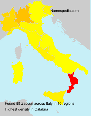 Surname Zaccuri in Italy Surname Zaccuri in Italy