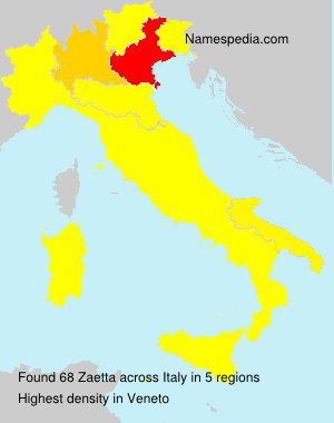 Surname Zaetta in Italy Surname Zaetta in Italy