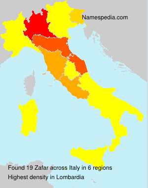 Surname Zafar in Italy Surname Zafar in Italy