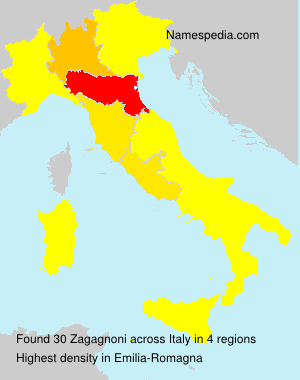 Surname Zagagnoni in Italy