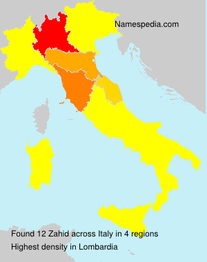 Surname Zahid in Italy Surname Zahid in Italy
