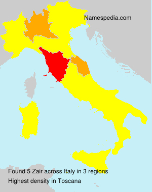 Surname Zair in Italy Surname Zair in Italy